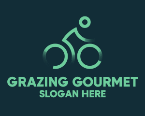 Green Bike Cyclist logo design