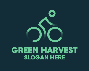 Green Bike Cyclist logo design