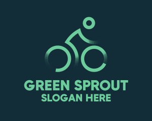 Green Bike Cyclist logo design