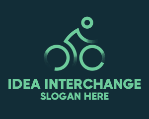 Green Bike Cyclist logo design