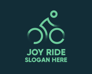 Green Bike Cyclist logo design