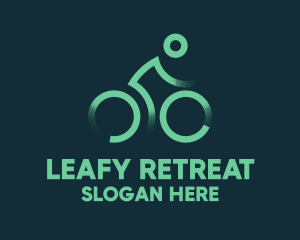 Green Bike Cyclist logo design