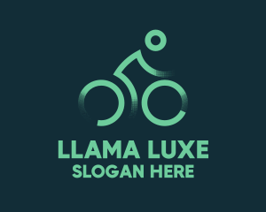 Green Bike Cyclist logo design