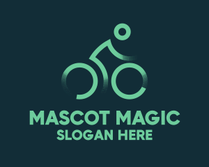 Green Bike Cyclist logo design