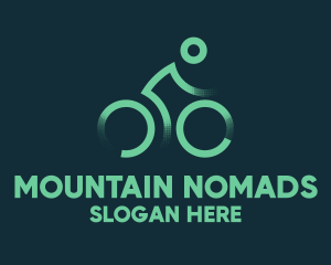 Green Bike Cyclist logo design