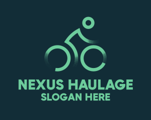 Green Bike Cyclist logo design