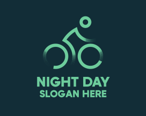 Green Bike Cyclist logo design