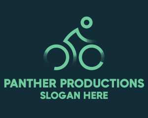 Green Bike Cyclist logo design