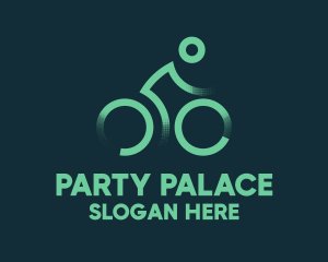 Green Bike Cyclist logo design