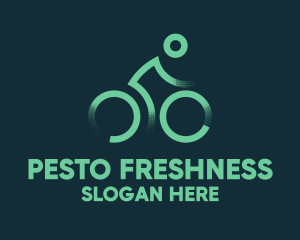 Green Bike Cyclist logo design