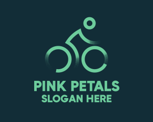 Green Bike Cyclist logo design