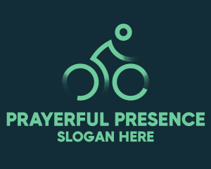 Green Bike Cyclist logo design