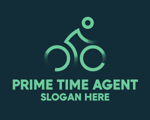 Green Bike Cyclist logo design