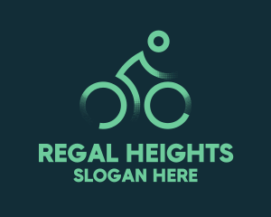 Green Bike Cyclist logo design