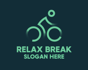 Green Bike Cyclist logo design