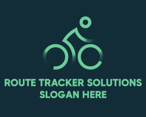 Green Bike Cyclist logo design