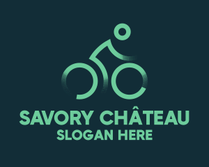 Green Bike Cyclist logo design