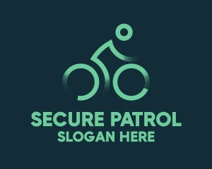 Green Bike Cyclist logo design