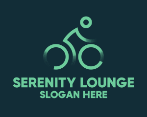 Green Bike Cyclist logo design