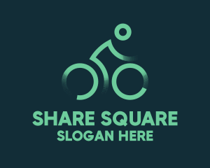 Green Bike Cyclist logo design