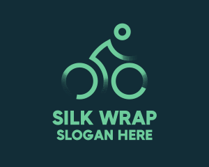 Green Bike Cyclist logo design