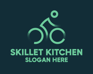 Green Bike Cyclist logo design