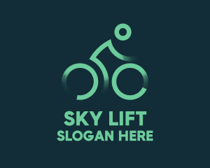 Green Bike Cyclist logo design