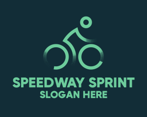 Green Bike Cyclist logo design