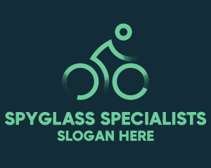 Green Bike Cyclist logo design