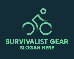 Green Bike Cyclist logo design