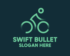 Green Bike Cyclist logo design