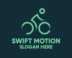 Green Bike Cyclist logo design