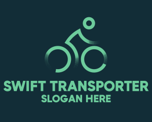 Green Bike Cyclist logo design