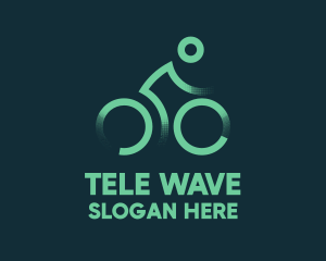 Green Bike Cyclist logo design