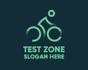 Green Bike Cyclist logo design