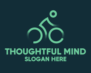 Green Bike Cyclist logo design