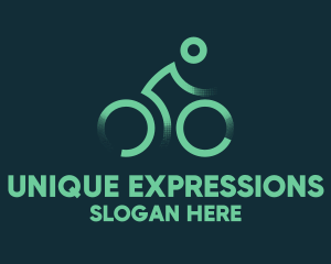 Green Bike Cyclist logo design