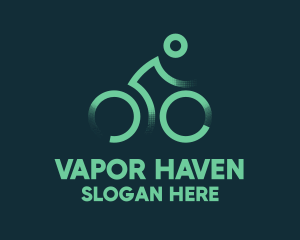 Green Bike Cyclist logo design