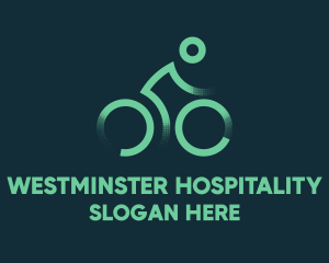 Green Bike Cyclist logo design