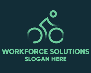 Green Bike Cyclist logo design