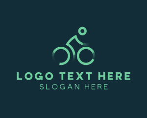 Green Bike Cyclist logo