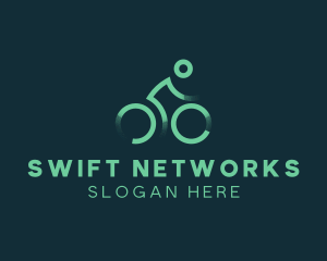 Green Bike Cyclist logo