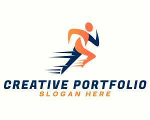 Fast Sprinting Man Logo