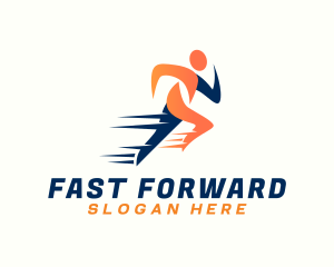 Fast Sprinting Man logo design