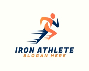 Fast Sprinting Man logo design