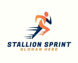 Fast Sprinting Man logo design