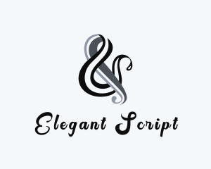 Stylish Ampersand Calligraphy logo