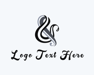 Calligraphy - Stylish Ampersand Calligraphy logo design