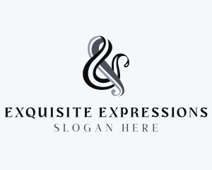 Stylish Ampersand Calligraphy logo
