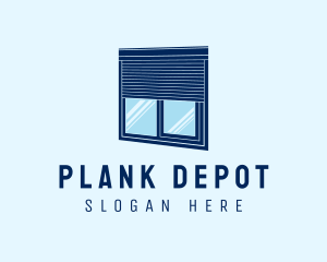 Blue Window Blinds logo design